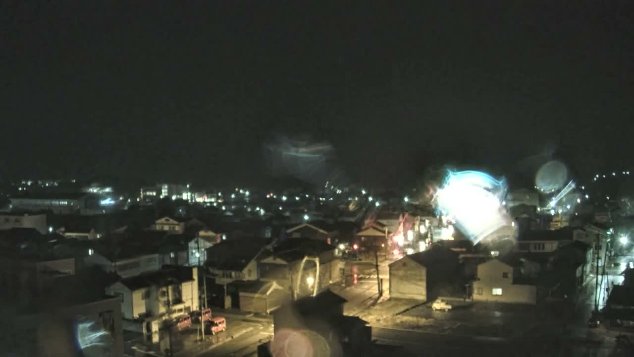 Ishikawa, Wajima City Skyline towards West ( 石川県輪島市のスカイライン ) Live Cam  - Kawaimachi, Wajima Shi, Ishikawa, Chūbu, Honshu, japan