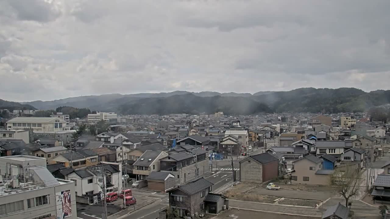 Ishikawa, Wajima City Skyline towards West ( 石川県輪島市のスカイライン ) Live Cam  - Kawaimachi, Wajima Shi, Ishikawa, Chūbu, Honshu, japan