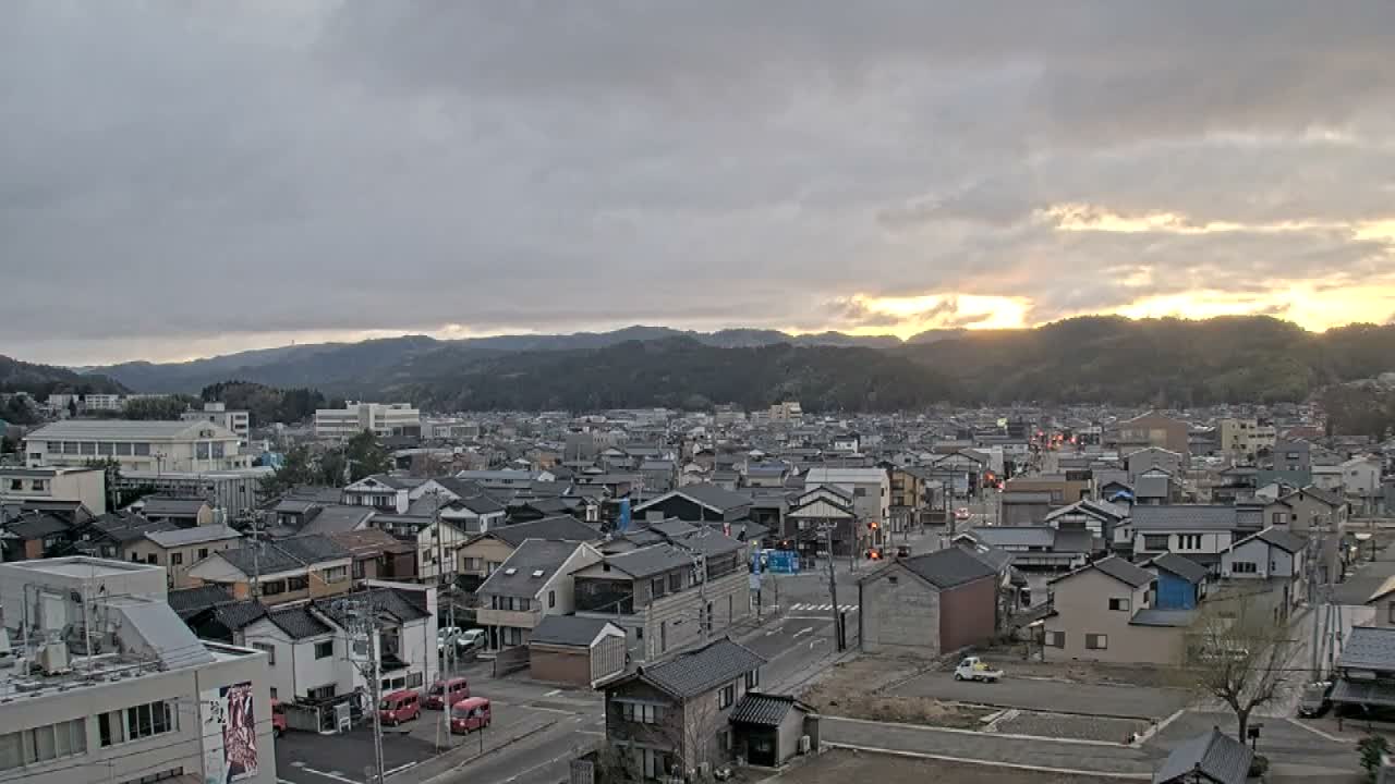 Ishikawa, Wajima City Skyline towards West ( 石川県輪島市のスカイライン ) Live Cam  - Kawaimachi, Wajima Shi, Ishikawa, Chūbu, Honshu, japan