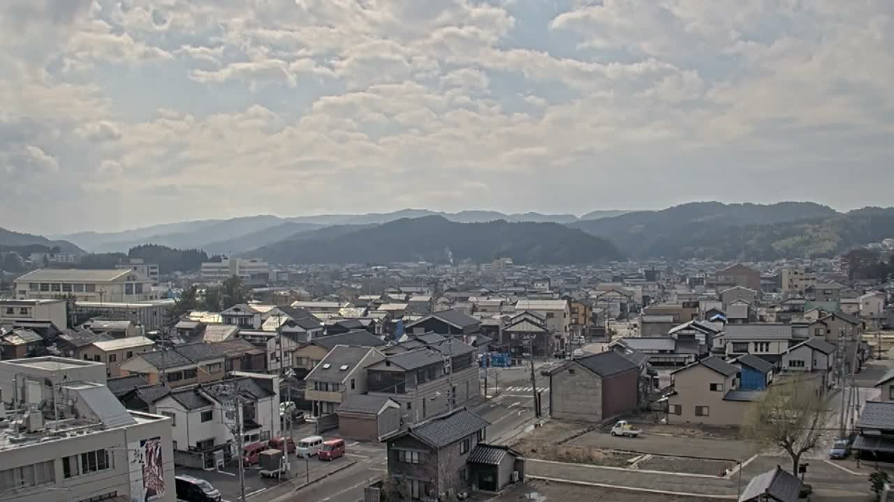 Ishikawa, Wajima City Skyline towards West ( 石川県輪島市のスカイライン ) Live Cam  - Kawaimachi, Wajima Shi, Ishikawa, Chūbu, Honshu, japan