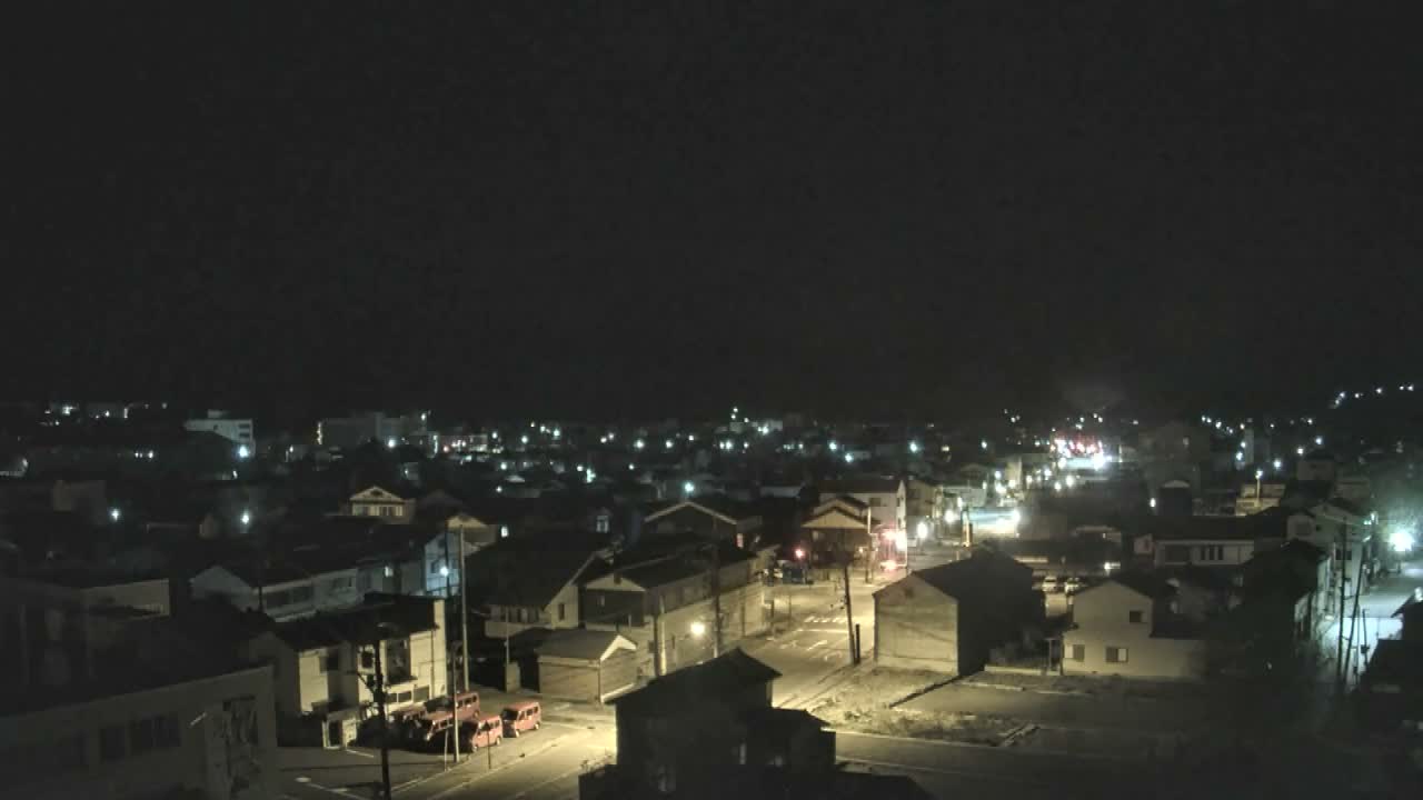 Ishikawa, Wajima City Skyline towards West ( 石川県輪島市のスカイライン ) Live Cam  - Kawaimachi, Wajima Shi, Ishikawa, Chūbu, Honshu, japan