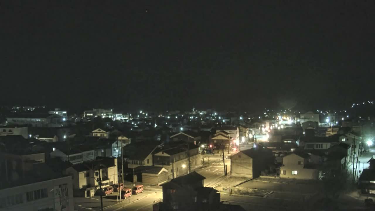 Ishikawa, Wajima City Skyline towards West ( 石川県輪島市のスカイライン ) Live Cam  - Kawaimachi, Wajima Shi, Ishikawa, Chūbu, Honshu, japan