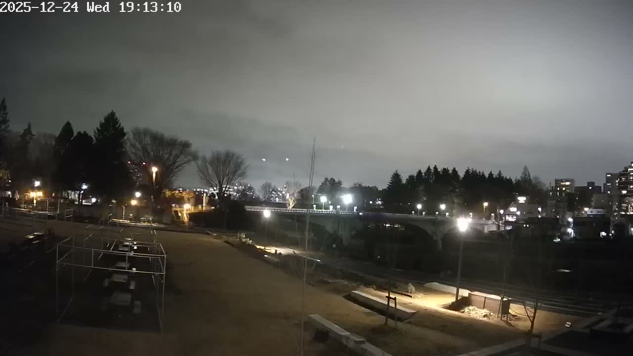 Miyagi, Sendai Ohashi Bridge & Hirose River from Mori Civic Square ( 森市民広場から望む宮城県、仙台大橋、広瀬川 ) Live Cam  - Kawauchi Oimawashi, Aoba Ward, Sendai, Miyagi, Tōhoku, Honshu, Japan