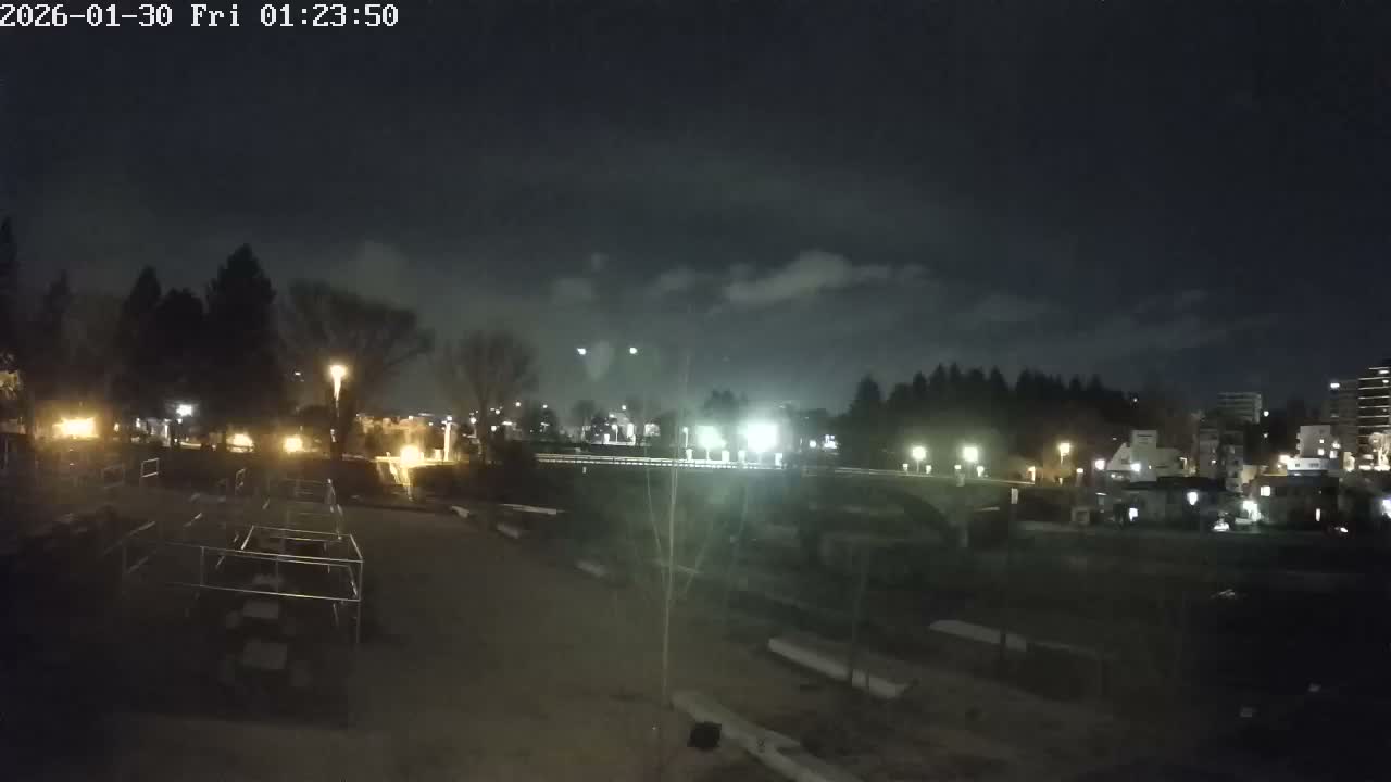 Miyagi, Sendai Ohashi Bridge & Hirose River from Mori Civic Square ( 森市民広場から望む宮城県、仙台大橋、広瀬川 ) Live Cam  - Kawauchi Oimawashi, Aoba Ward, Sendai, Miyagi, Tōhoku, Honshu, Japan