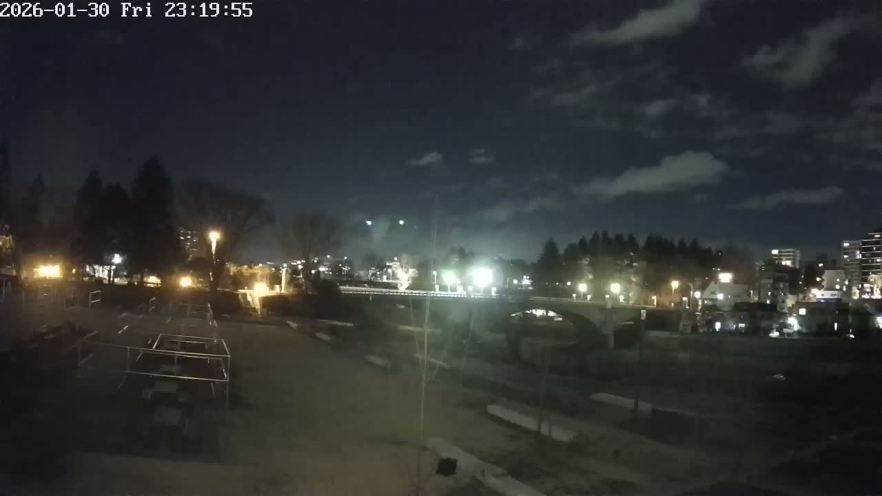 Miyagi, Sendai Ohashi Bridge & Hirose River from Mori Civic Square ( 森市民広場から望む宮城県、仙台大橋、広瀬川 ) Live Cam  - Kawauchi Oimawashi, Aoba Ward, Sendai, Miyagi, Tōhoku, Honshu, Japan