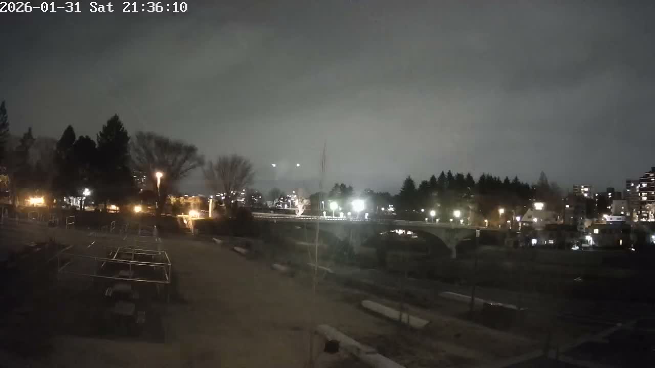 Miyagi, Sendai Ohashi Bridge & Hirose River from Mori Civic Square ( 森市民広場から望む宮城県、仙台大橋、広瀬川 ) Live Cam  - Kawauchi Oimawashi, Aoba Ward, Sendai, Miyagi, Tōhoku, Honshu, Japan