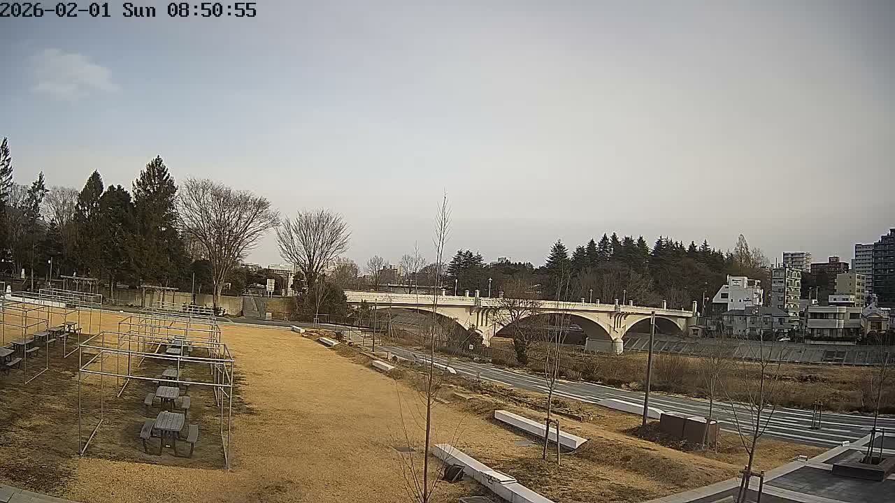 Miyagi, Sendai Ohashi Bridge & Hirose River from Mori Civic Square ( 森市民広場から望む宮城県、仙台大橋、広瀬川 ) Live Cam  - Kawauchi Oimawashi, Aoba Ward, Sendai, Miyagi, Tōhoku, Honshu, Japan