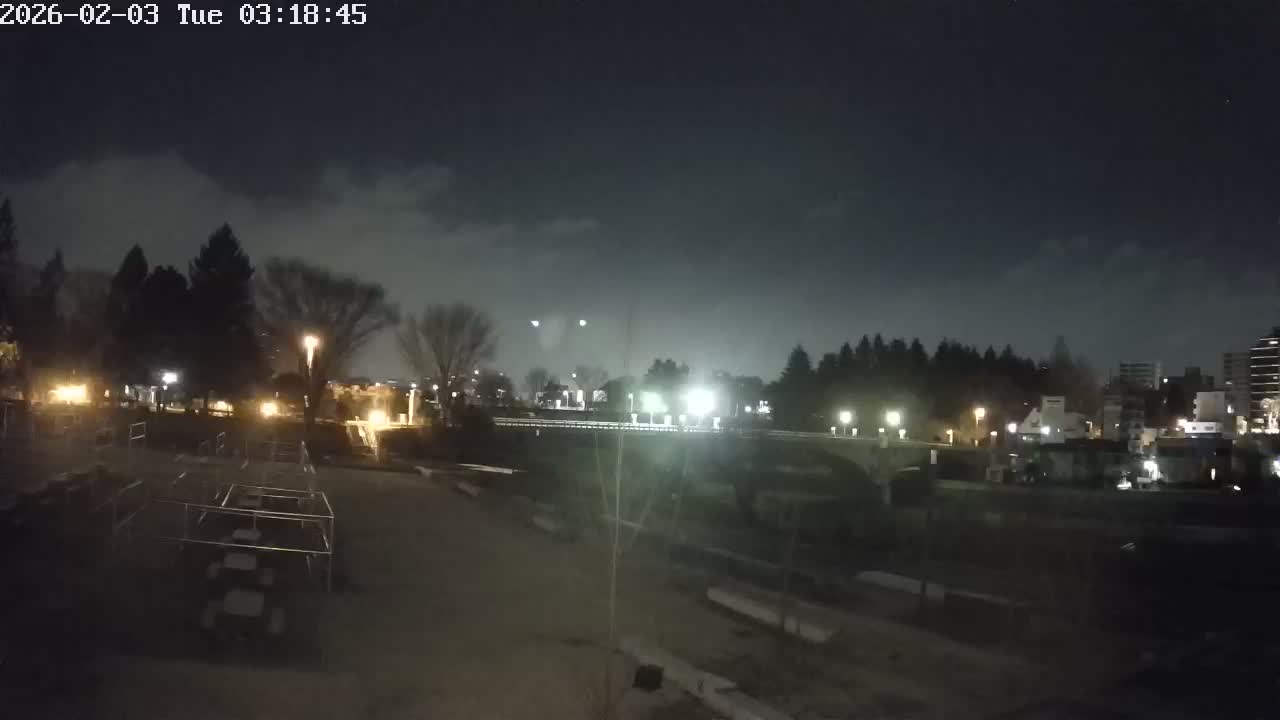 Miyagi, Sendai Ohashi Bridge & Hirose River from Mori Civic Square ( 森市民広場から望む宮城県、仙台大橋、広瀬川 ) Live Cam  - Kawauchi Oimawashi, Aoba Ward, Sendai, Miyagi, Tōhoku, Honshu, Japan