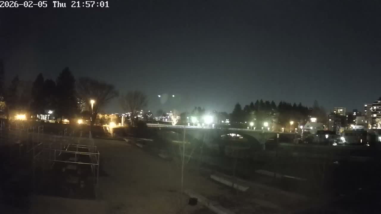 Miyagi, Sendai Ohashi Bridge & Hirose River from Mori Civic Square ( 森市民広場から望む宮城県、仙台大橋、広瀬川 ) Live Cam  - Kawauchi Oimawashi, Aoba Ward, Sendai, Miyagi, Tōhoku, Honshu, Japan