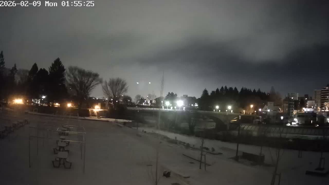 Miyagi, Sendai Ohashi Bridge & Hirose River from Mori Civic Square ( 森市民広場から望む宮城県、仙台大橋、広瀬川 ) Live Cam  - Kawauchi Oimawashi, Aoba Ward, Sendai, Miyagi, Tōhoku, Honshu, Japan