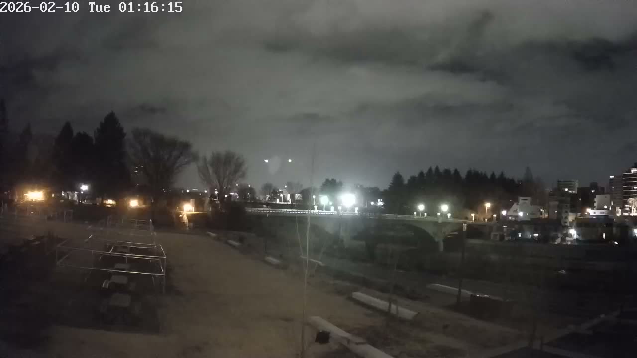 Miyagi, Sendai Ohashi Bridge & Hirose River from Mori Civic Square ( 森市民広場から望む宮城県、仙台大橋、広瀬川 ) Live Cam  - Kawauchi Oimawashi, Aoba Ward, Sendai, Miyagi, Tōhoku, Honshu, Japan