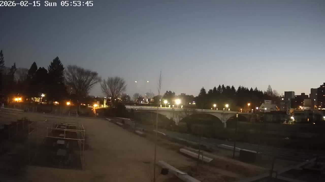 Miyagi, Sendai Ohashi Bridge & Hirose River from Mori Civic Square ( 森市民広場から望む宮城県、仙台大橋、広瀬川 ) Live Cam  - Kawauchi Oimawashi, Aoba Ward, Sendai, Miyagi, Tōhoku, Honshu, Japan