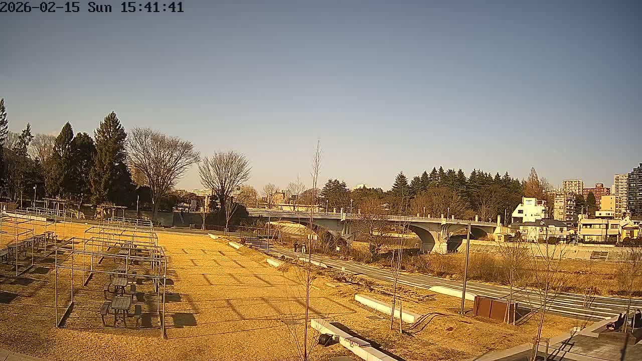 Miyagi, Sendai Ohashi Bridge & Hirose River from Mori Civic Square ( 森市民広場から望む宮城県、仙台大橋、広瀬川 ) Live Cam  - Kawauchi Oimawashi, Aoba Ward, Sendai, Miyagi, Tōhoku, Honshu, Japan