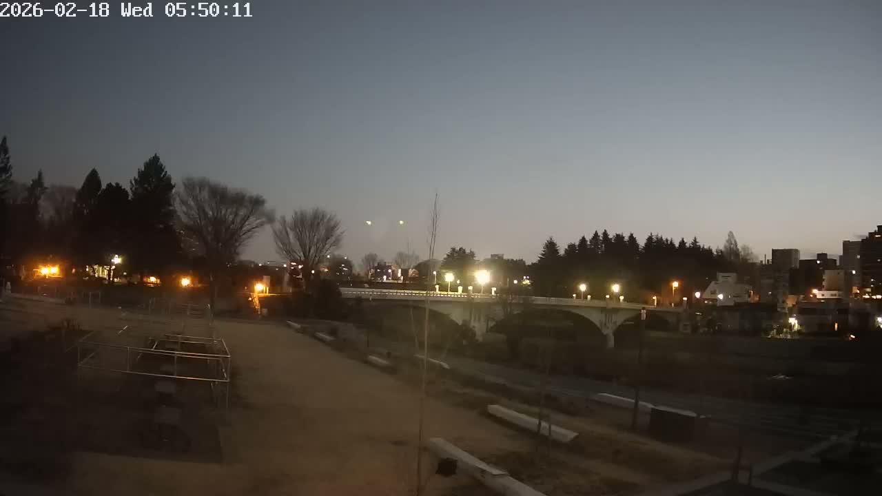 Miyagi, Sendai Ohashi Bridge & Hirose River from Mori Civic Square ( 森市民広場から望む宮城県、仙台大橋、広瀬川 ) Live Cam  - Kawauchi Oimawashi, Aoba Ward, Sendai, Miyagi, Tōhoku, Honshu, Japan