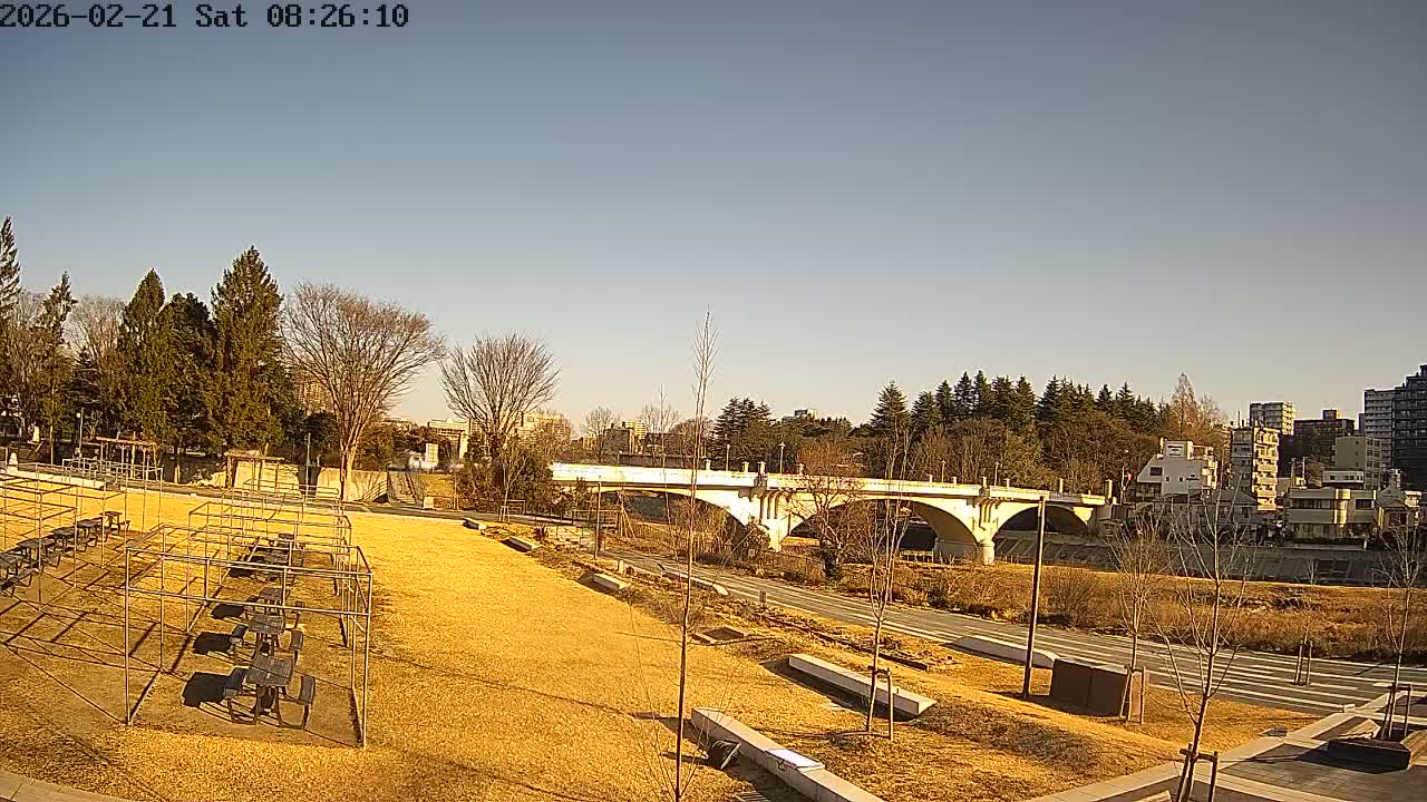 Miyagi, Sendai Ohashi Bridge & Hirose River from Mori Civic Square ( 森市民広場から望む宮城県、仙台大橋、広瀬川 ) Live Cam  - Kawauchi Oimawashi, Aoba Ward, Sendai, Miyagi, Tōhoku, Honshu, Japan