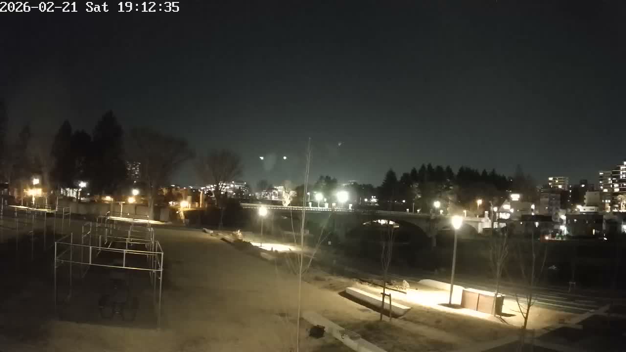Miyagi, Sendai Ohashi Bridge & Hirose River from Mori Civic Square ( 森市民広場から望む宮城県、仙台大橋、広瀬川 ) Live Cam  - Kawauchi Oimawashi, Aoba Ward, Sendai, Miyagi, Tōhoku, Honshu, Japan