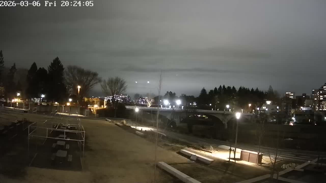 Miyagi, Sendai Ohashi Bridge & Hirose River from Mori Civic Square ( 森市民広場から望む宮城県、仙台大橋、広瀬川 ) Live Cam  - Kawauchi Oimawashi, Aoba Ward, Sendai, Miyagi, Tōhoku, Honshu, Japan