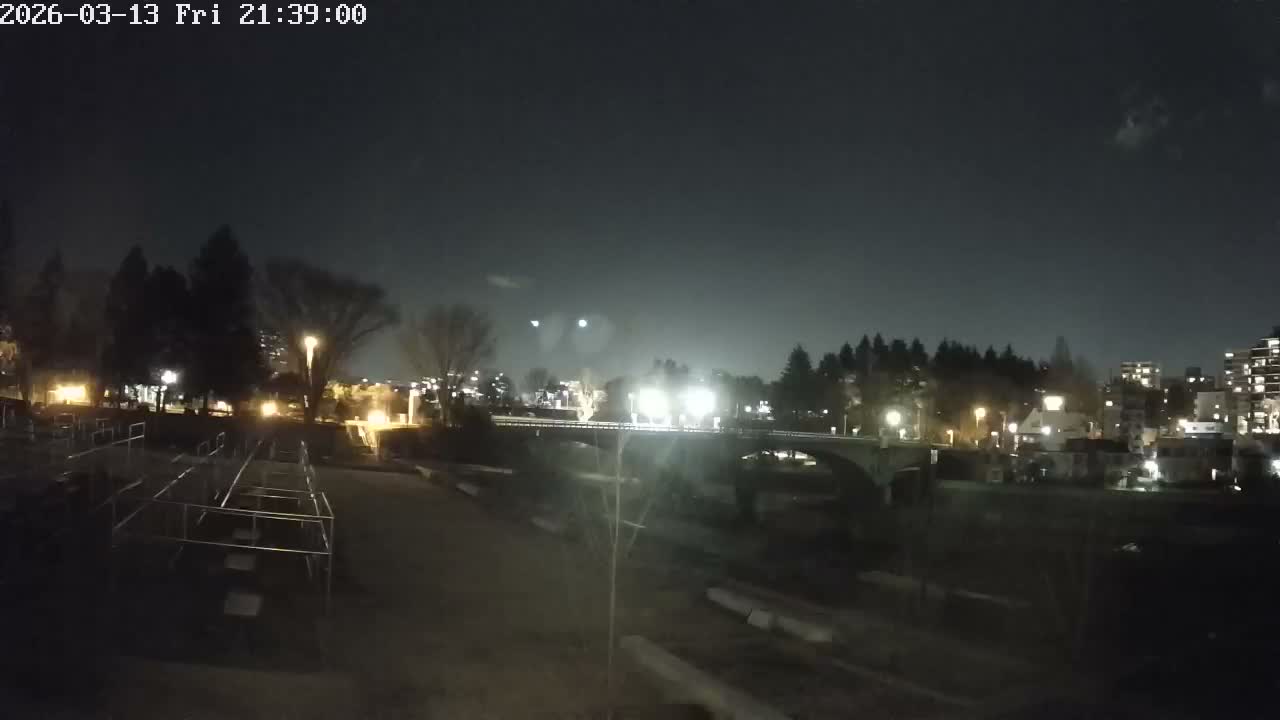 Miyagi, Sendai Ohashi Bridge & Hirose River from Mori Civic Square ( 森市民広場から望む宮城県、仙台大橋、広瀬川 ) Live Cam  - Kawauchi Oimawashi, Aoba Ward, Sendai, Miyagi, Tōhoku, Honshu, Japan