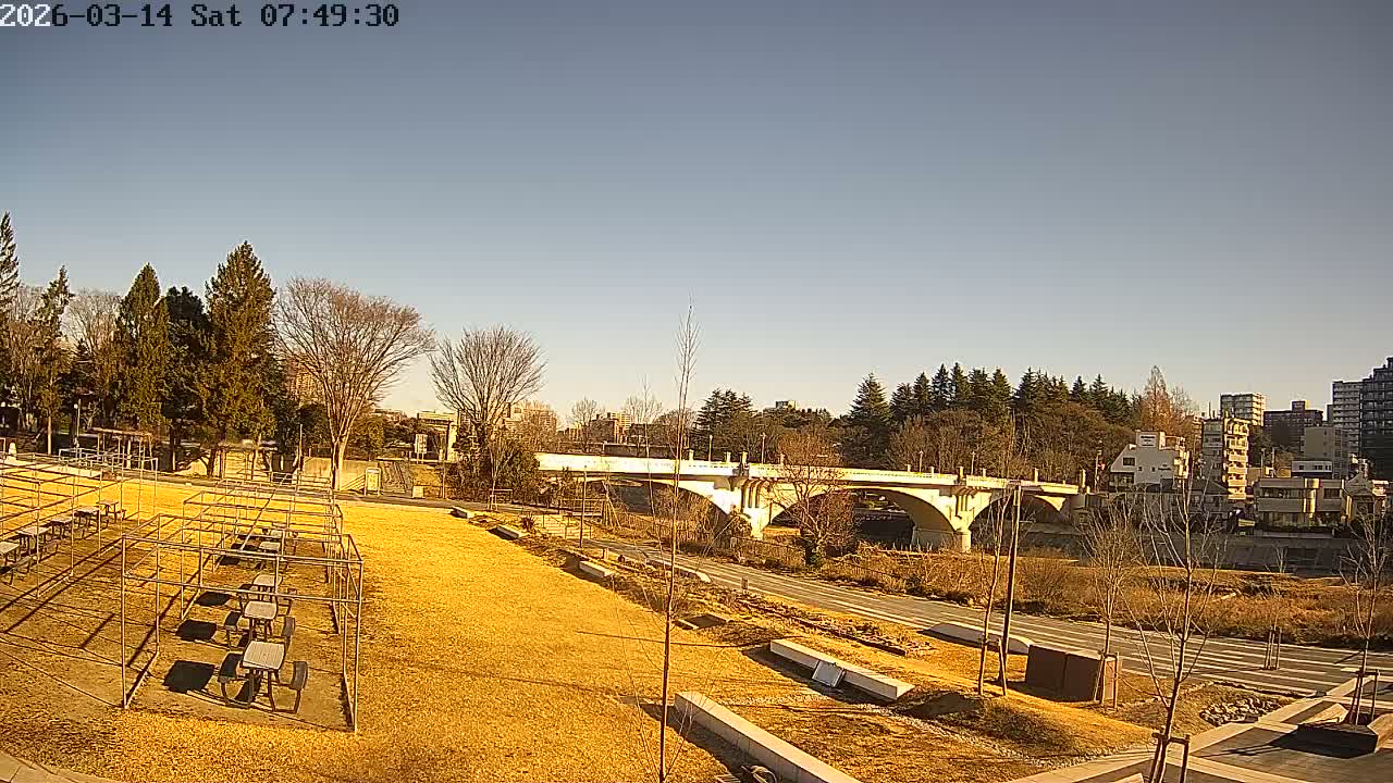 Miyagi, Sendai Ohashi Bridge & Hirose River from Mori Civic Square ( 森市民広場から望む宮城県、仙台大橋、広瀬川 ) Live Cam  - Kawauchi Oimawashi, Aoba Ward, Sendai, Miyagi, Tōhoku, Honshu, Japan