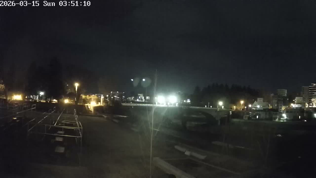 Miyagi, Sendai Ohashi Bridge & Hirose River from Mori Civic Square ( 森市民広場から望む宮城県、仙台大橋、広瀬川 ) Live Cam  - Kawauchi Oimawashi, Aoba Ward, Sendai, Miyagi, Tōhoku, Honshu, Japan