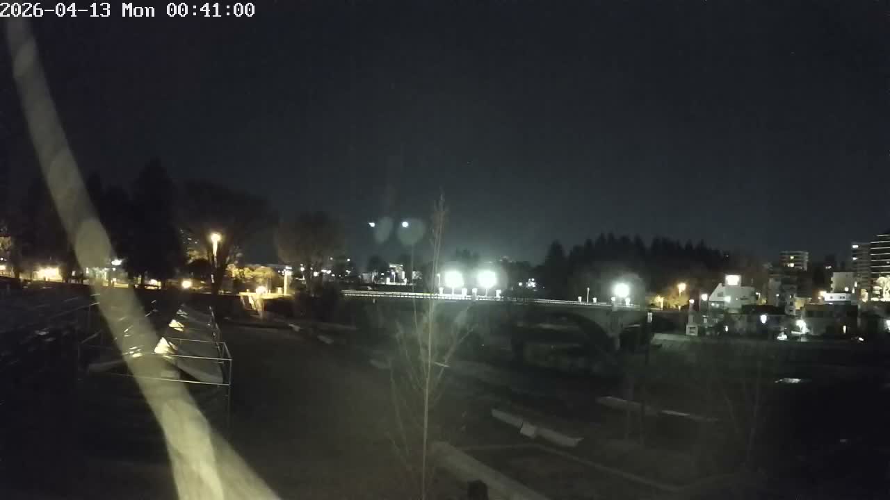 Miyagi, Sendai Ohashi Bridge & Hirose River from Mori Civic Square ( 森市民広場から望む宮城県、仙台大橋、広瀬川 ) Live Cam  - Kawauchi Oimawashi, Aoba Ward, Sendai, Miyagi, Tōhoku, Honshu, Japan
