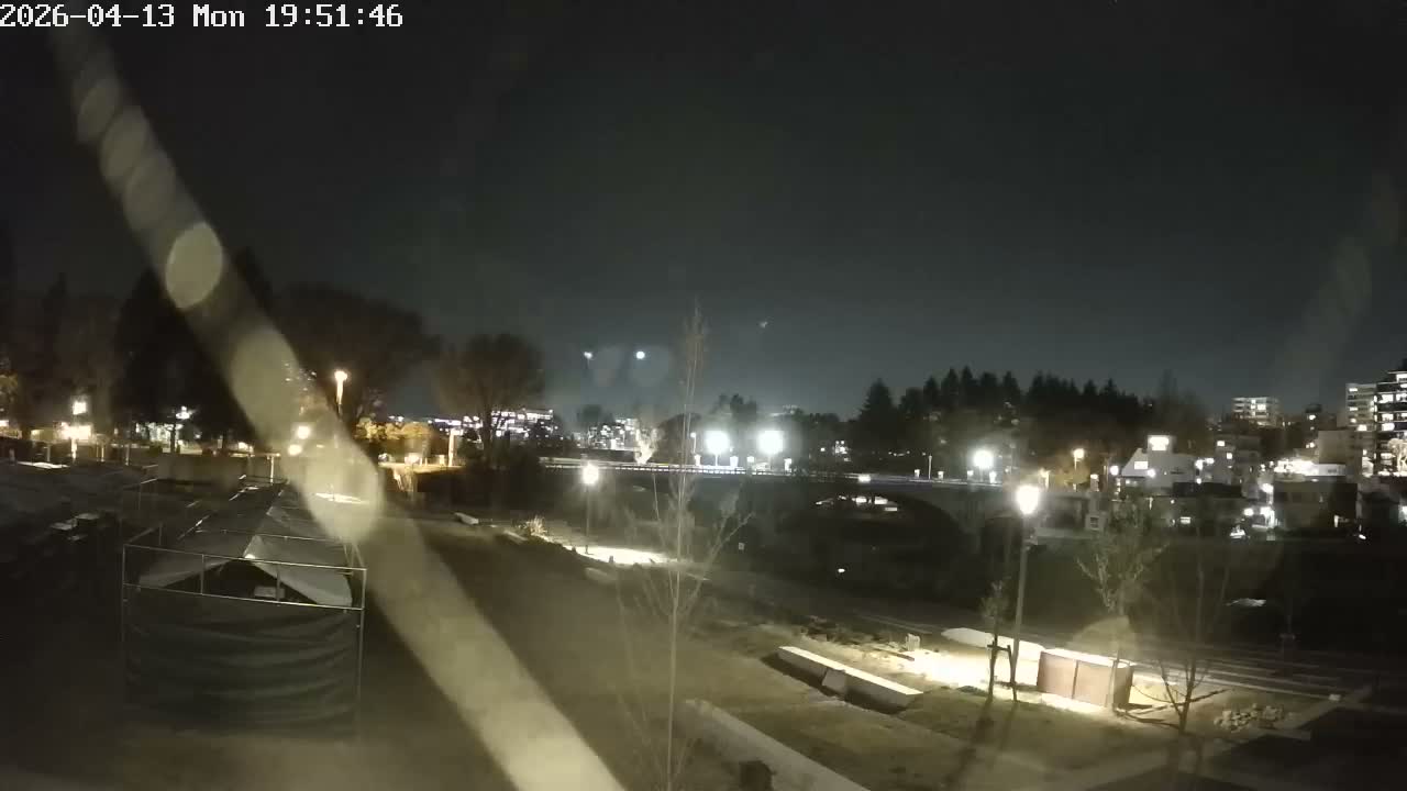 Miyagi, Sendai Ohashi Bridge & Hirose River from Mori Civic Square ( 森市民広場から望む宮城県、仙台大橋、広瀬川 ) Live Cam  - Kawauchi Oimawashi, Aoba Ward, Sendai, Miyagi, Tōhoku, Honshu, Japan