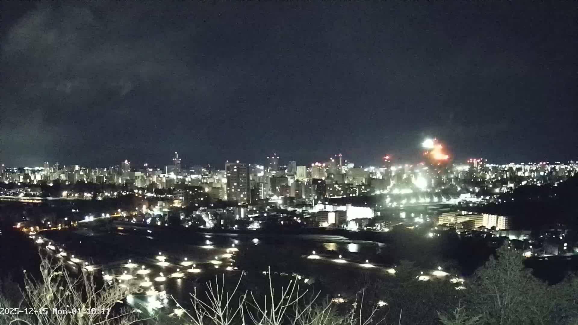 Miyagi, Sendai City Skyline ( 宮城県仙台市のスカイライン )  Live Cam  - Kawauchi , Aoba Ward, Sendai, Miyagi, Tōhoku, Honshu, Japan