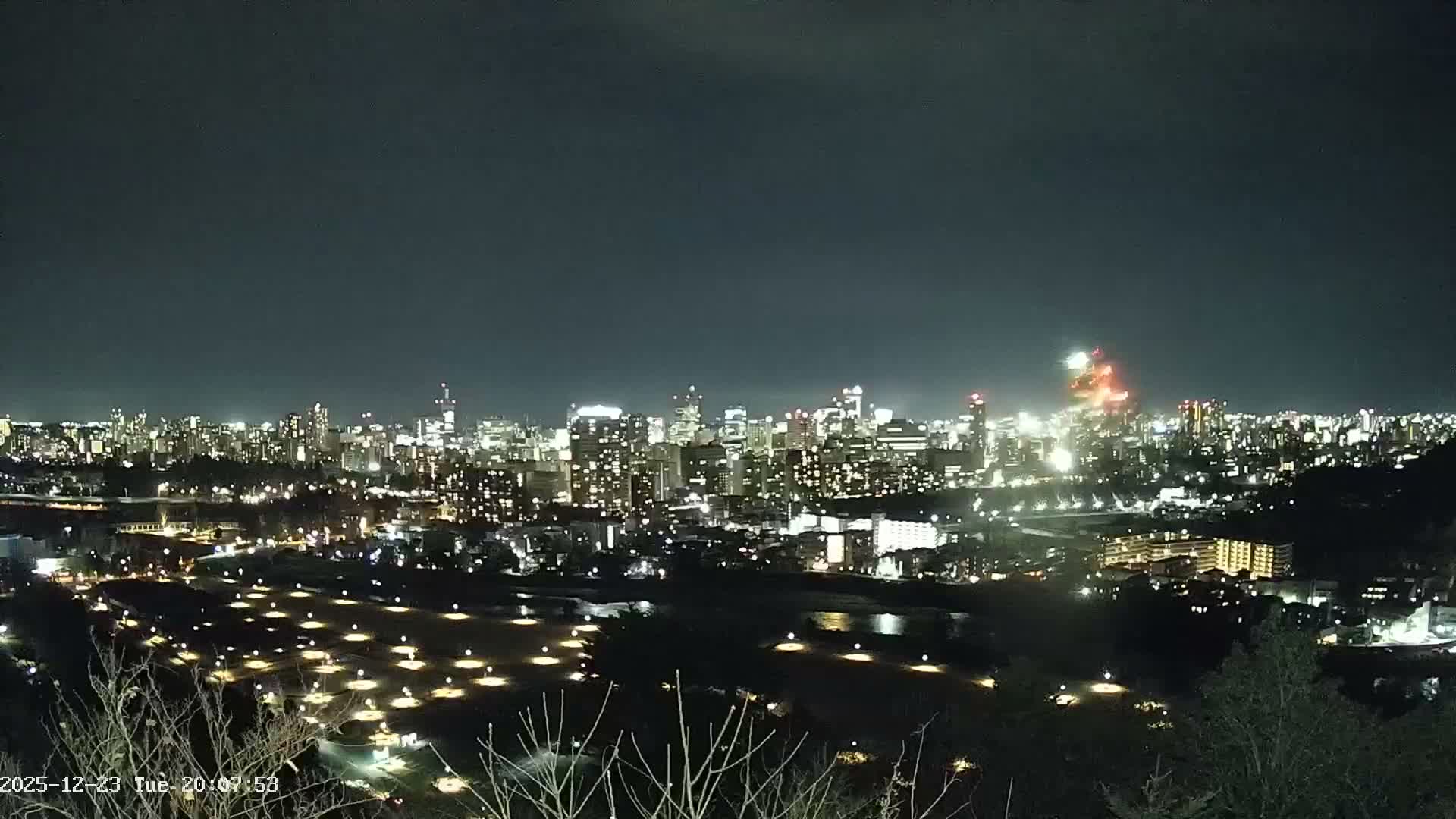 Miyagi, Sendai City Skyline ( 宮城県仙台市のスカイライン )  Live Cam  - Kawauchi , Aoba Ward, Sendai, Miyagi, Tōhoku, Honshu, Japan