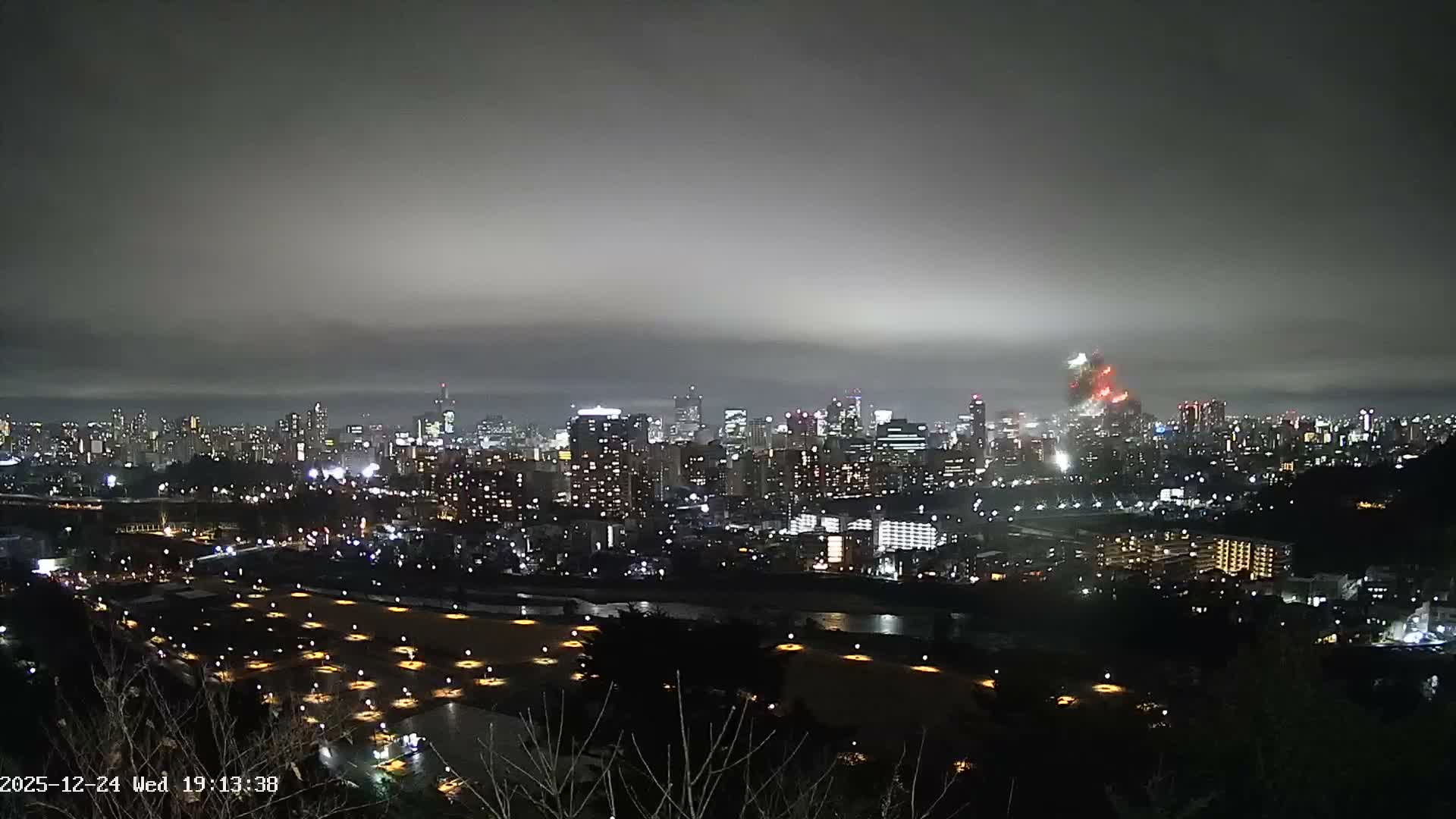 Miyagi, Sendai City Skyline ( 宮城県仙台市のスカイライン )  Live Cam  - Kawauchi , Aoba Ward, Sendai, Miyagi, Tōhoku, Honshu, Japan