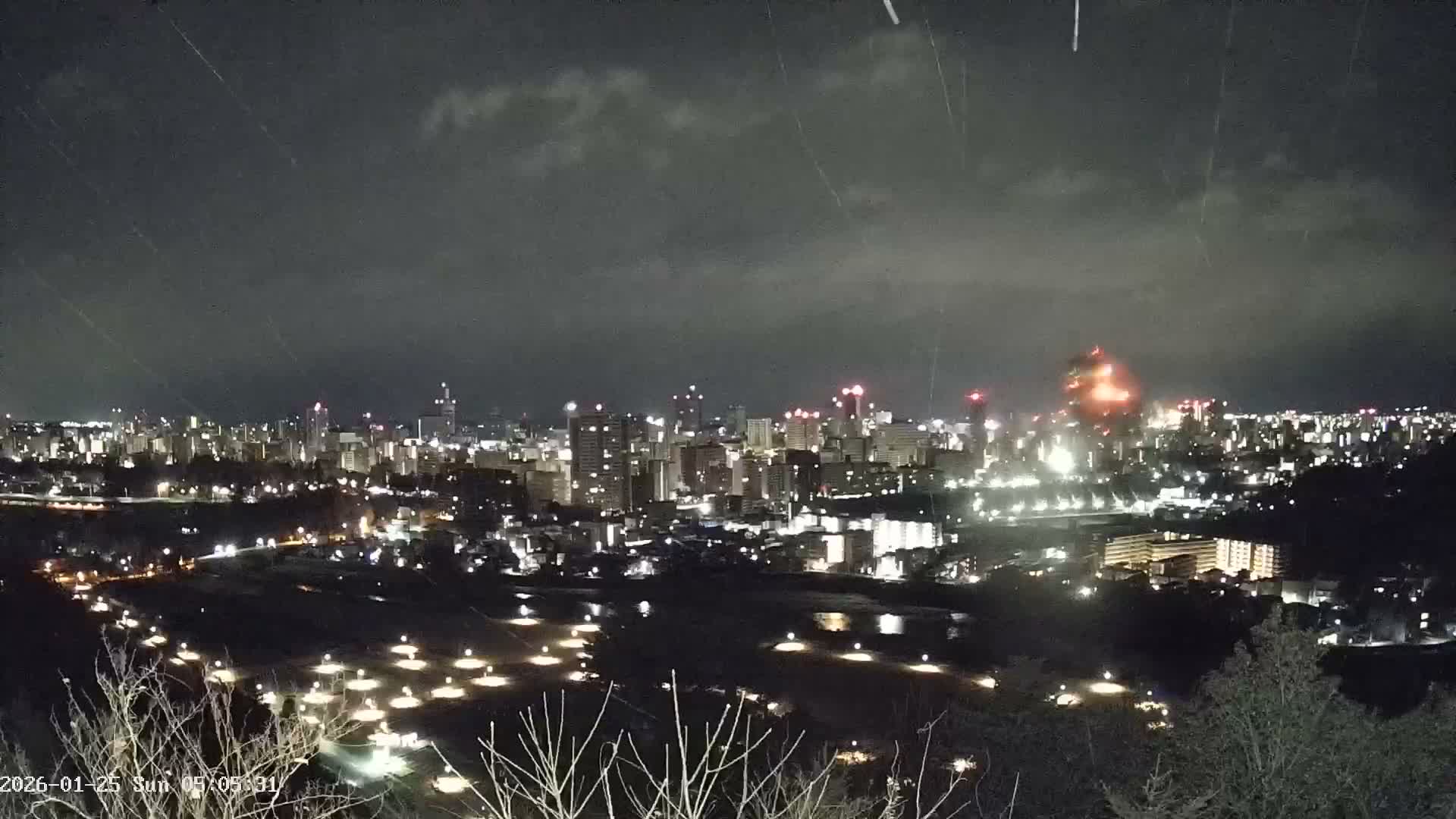 Miyagi, Sendai City Skyline ( 宮城県仙台市のスカイライン )  Live Cam  - Kawauchi , Aoba Ward, Sendai, Miyagi, Tōhoku, Honshu, Japan