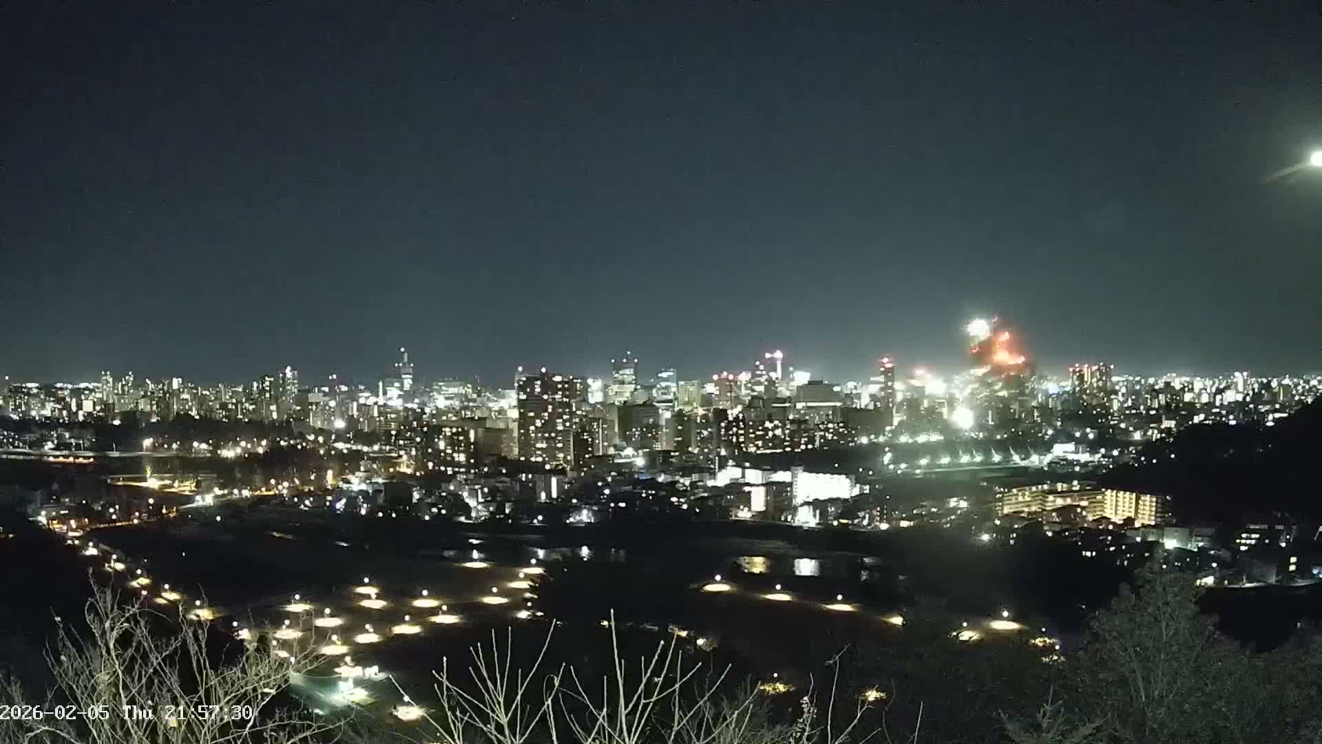 Miyagi, Sendai City Skyline ( 宮城県仙台市のスカイライン )  Live Cam  - Kawauchi , Aoba Ward, Sendai, Miyagi, Tōhoku, Honshu, Japan