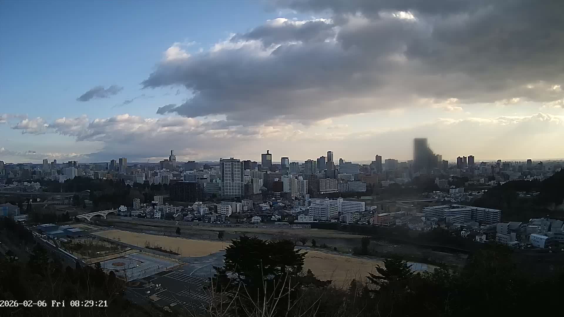 Miyagi, Sendai City Skyline ( 宮城県仙台市のスカイライン )  Live Cam  - Kawauchi , Aoba Ward, Sendai, Miyagi, Tōhoku, Honshu, Japan