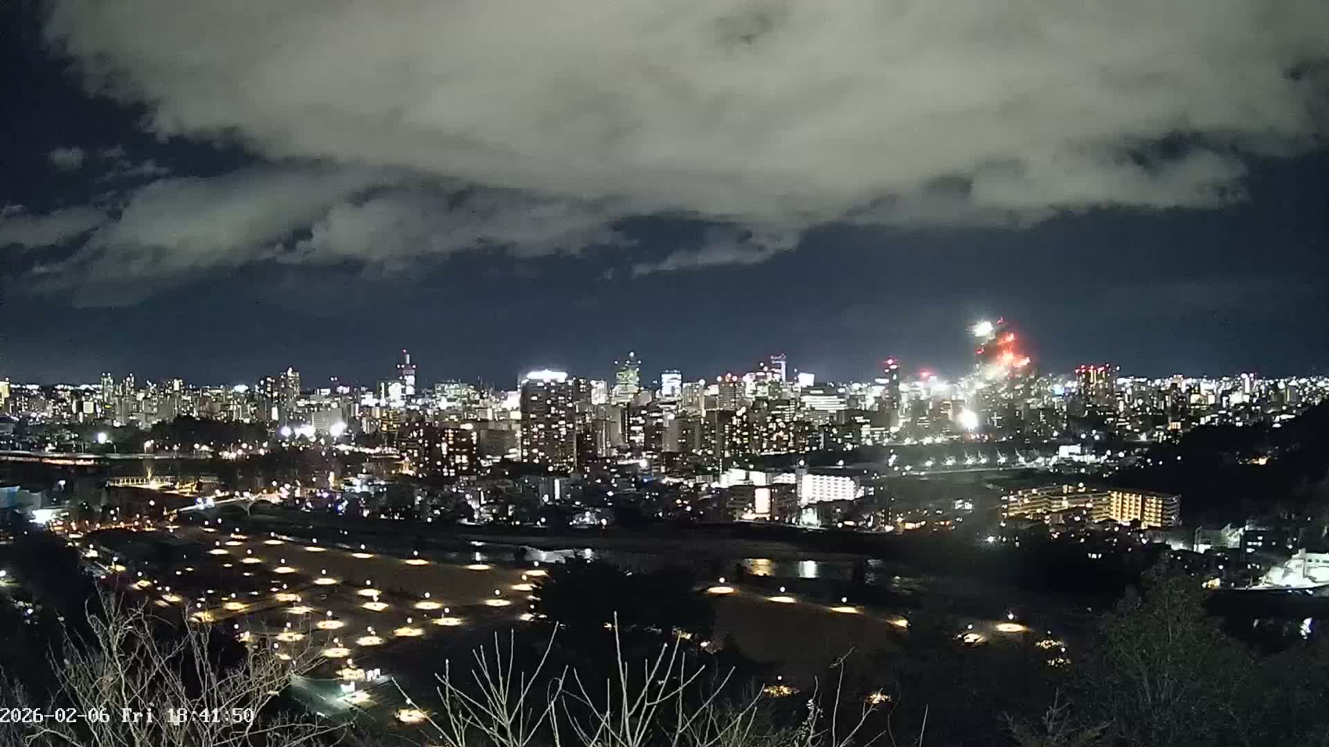 Miyagi, Sendai City Skyline ( 宮城県仙台市のスカイライン )  Live Cam  - Kawauchi , Aoba Ward, Sendai, Miyagi, Tōhoku, Honshu, Japan