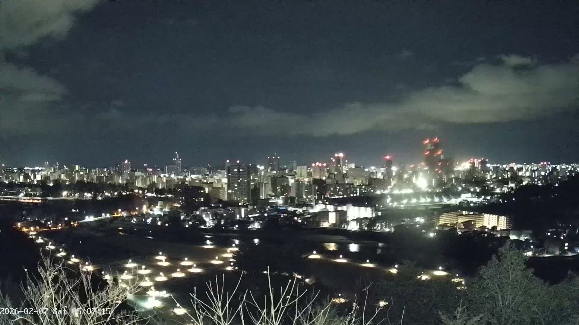 Miyagi, Sendai City Skyline ( 宮城県仙台市のスカイライン )  Live Cam  - Kawauchi , Aoba Ward, Sendai, Miyagi, Tōhoku, Honshu, Japan