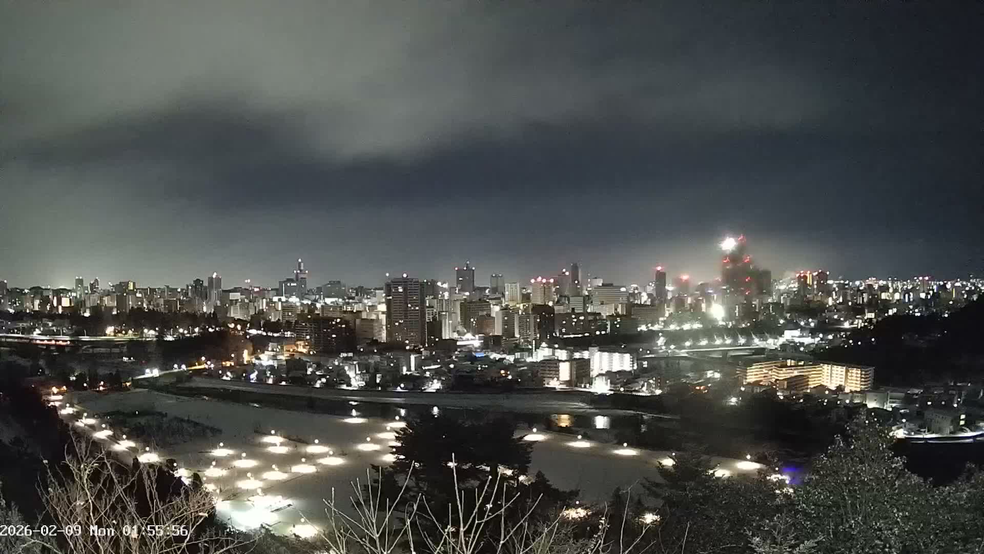 Miyagi, Sendai City Skyline ( 宮城県仙台市のスカイライン )  Live Cam  - Kawauchi , Aoba Ward, Sendai, Miyagi, Tōhoku, Honshu, Japan