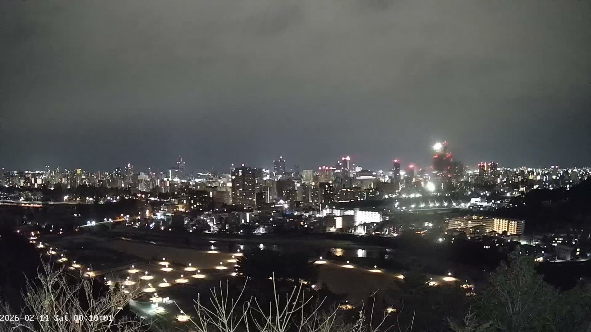 Miyagi, Sendai City Skyline ( 宮城県仙台市のスカイライン )  Live Cam  - Kawauchi , Aoba Ward, Sendai, Miyagi, Tōhoku, Honshu, Japan