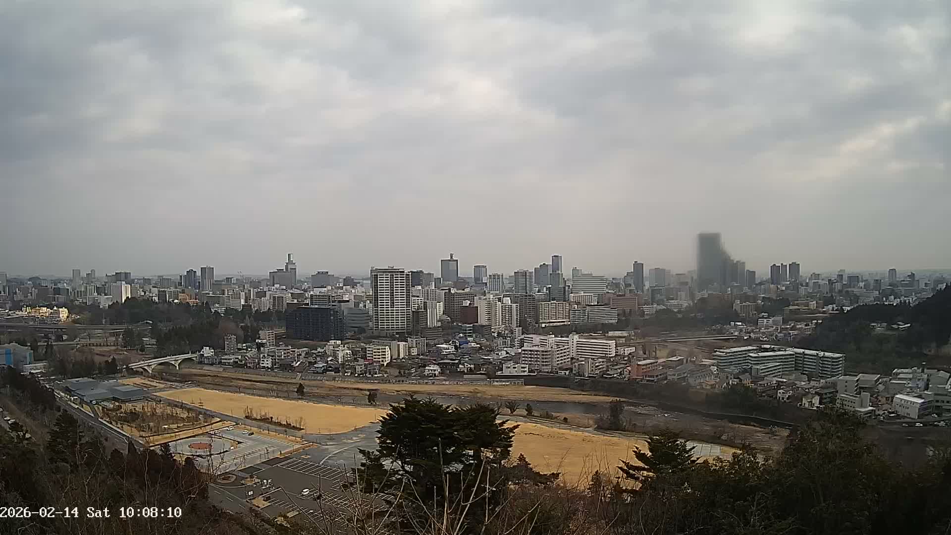Miyagi, Sendai City Skyline ( 宮城県仙台市のスカイライン )  Live Cam  - Kawauchi , Aoba Ward, Sendai, Miyagi, Tōhoku, Honshu, Japan