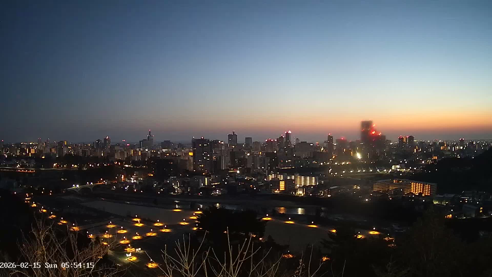 Miyagi, Sendai City Skyline ( 宮城県仙台市のスカイライン )  Live Cam  - Kawauchi , Aoba Ward, Sendai, Miyagi, Tōhoku, Honshu, Japan