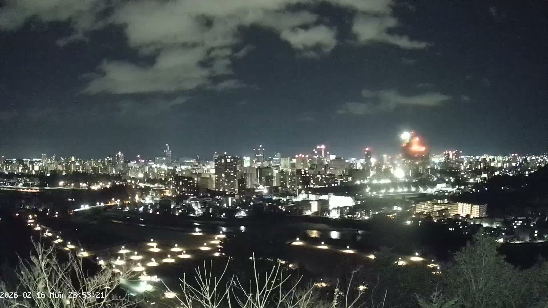 Miyagi, Sendai City Skyline ( 宮城県仙台市のスカイライン )  Live Cam  - Kawauchi , Aoba Ward, Sendai, Miyagi, Tōhoku, Honshu, Japan