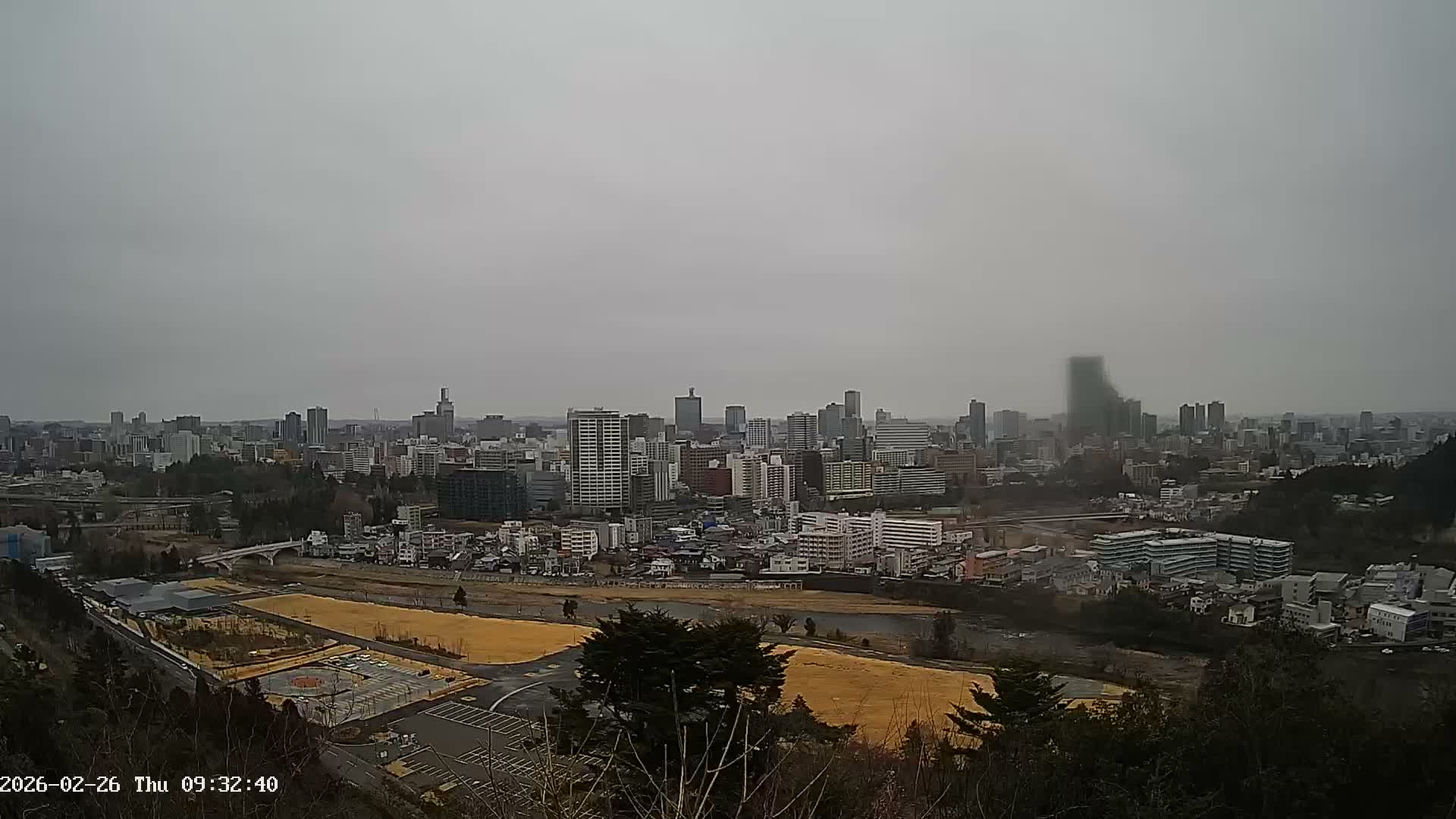 Miyagi, Sendai City Skyline ( 宮城県仙台市のスカイライン )  Live Cam  - Kawauchi , Aoba Ward, Sendai, Miyagi, Tōhoku, Honshu, Japan