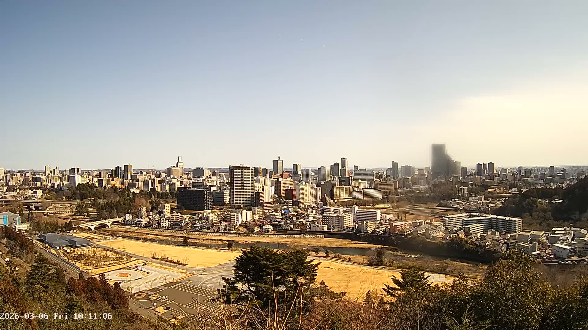 Miyagi, Sendai City Skyline ( 宮城県仙台市のスカイライン )  Live Cam  - Kawauchi , Aoba Ward, Sendai, Miyagi, Tōhoku, Honshu, Japan