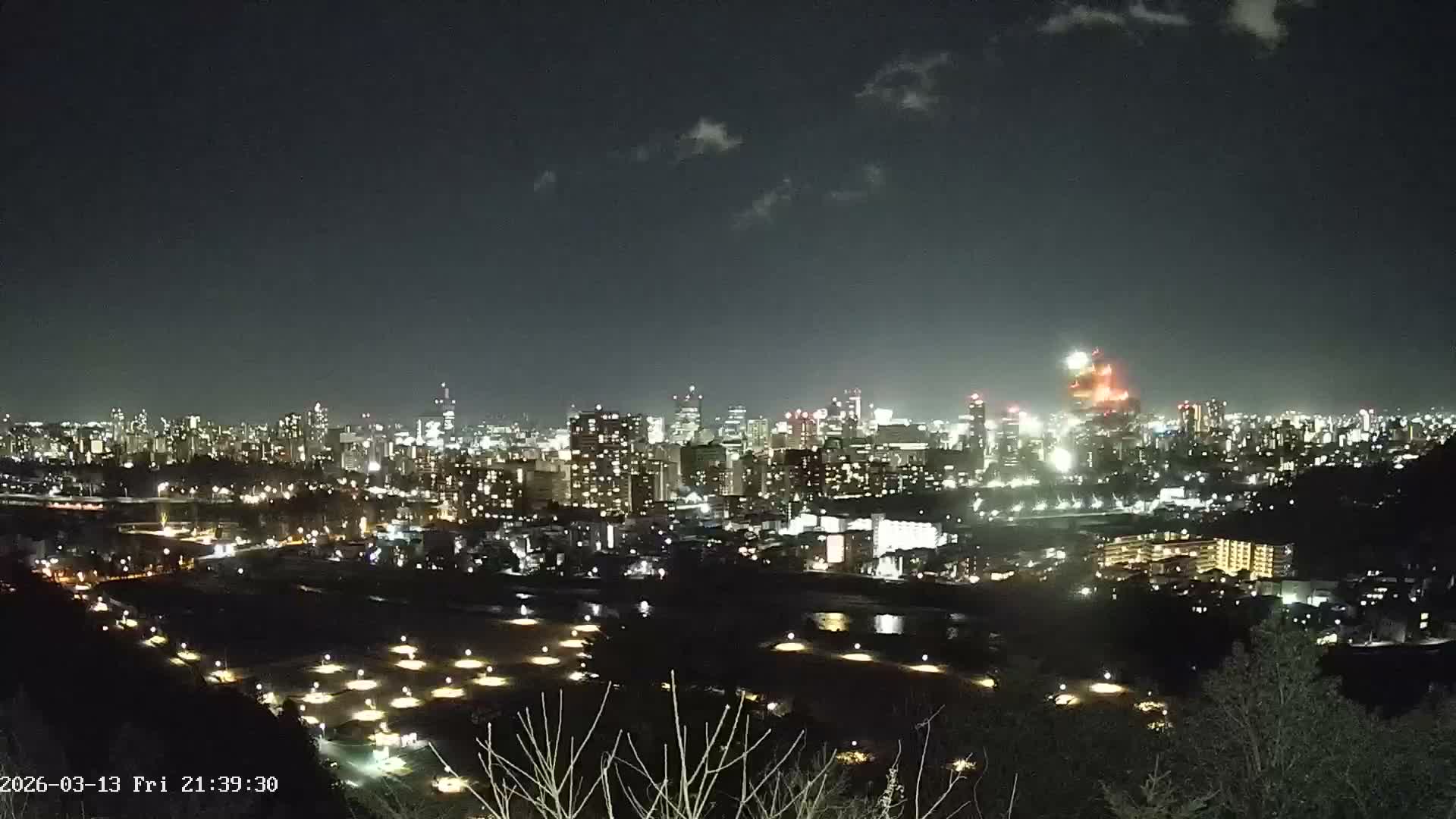 Miyagi, Sendai City Skyline ( 宮城県仙台市のスカイライン )  Live Cam  - Kawauchi , Aoba Ward, Sendai, Miyagi, Tōhoku, Honshu, Japan