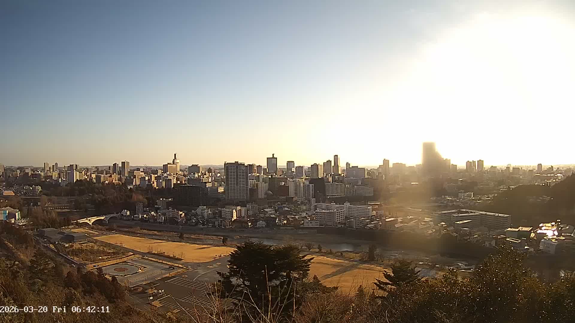 Miyagi, Sendai City Skyline ( 宮城県仙台市のスカイライン )  Live Cam  - Kawauchi , Aoba Ward, Sendai, Miyagi, Tōhoku, Honshu, Japan