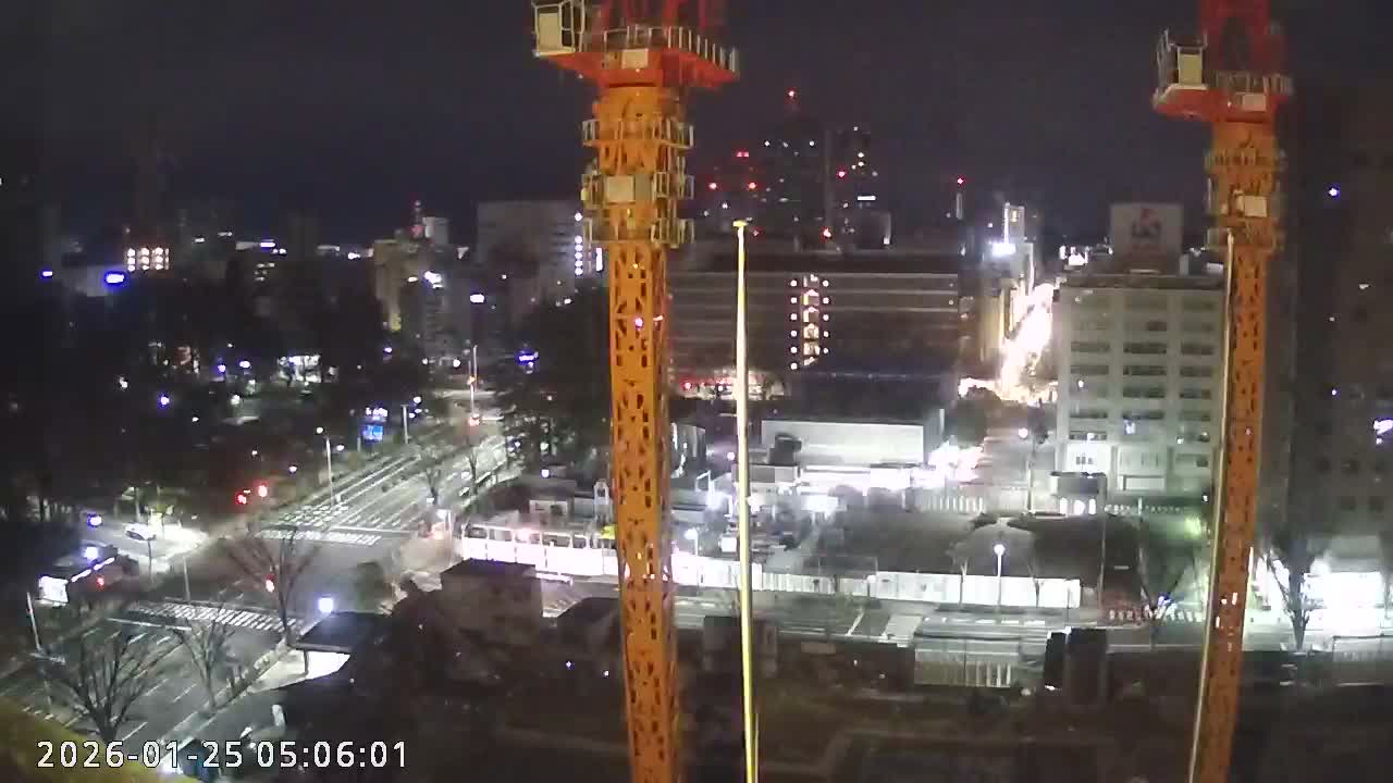 Miyagi, Sendai City Downtown ( 宮城県仙台市のスカイライン ) Live Cam - 3 Chome, Kokubuncho, Aoba Ward, Miyagi, Tōhoku, Honshu, Japan