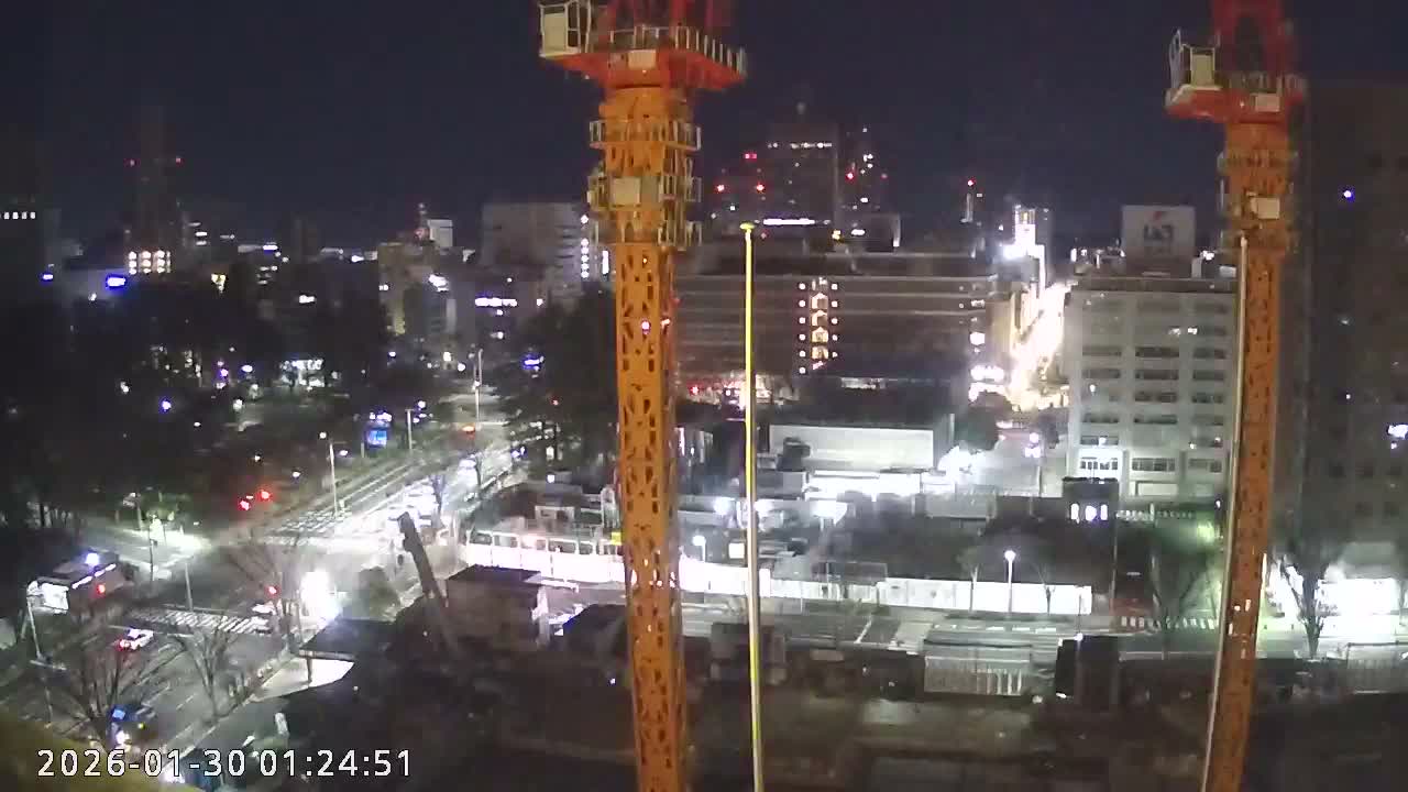 Miyagi, Sendai City Downtown ( 宮城県仙台市のスカイライン ) Live Cam - 3 Chome, Kokubuncho, Aoba Ward, Miyagi, Tōhoku, Honshu, Japan