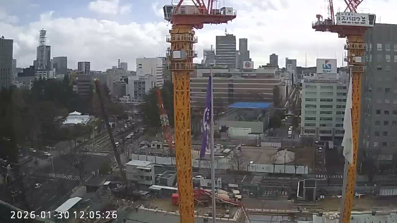 Miyagi, Sendai City Downtown ( 宮城県仙台市のスカイライン ) Live Cam - 3 Chome, Kokubuncho, Aoba Ward, Miyagi, Tōhoku, Honshu, Japan