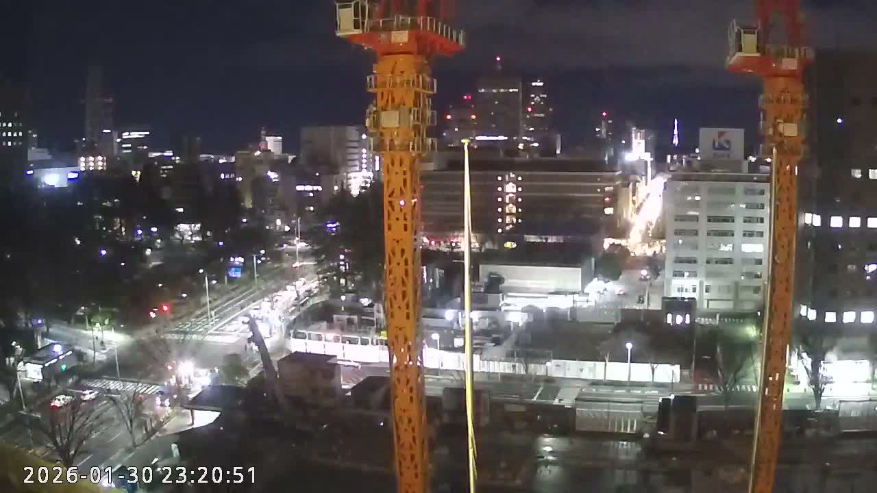 Miyagi, Sendai City Downtown ( 宮城県仙台市のスカイライン ) Live Cam - 3 Chome, Kokubuncho, Aoba Ward, Miyagi, Tōhoku, Honshu, Japan