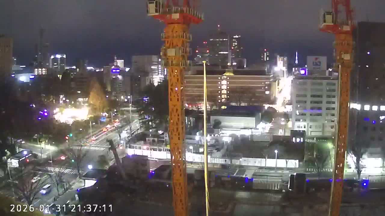 Miyagi, Sendai City Downtown ( 宮城県仙台市のスカイライン ) Live Cam - 3 Chome, Kokubuncho, Aoba Ward, Miyagi, Tōhoku, Honshu, Japan