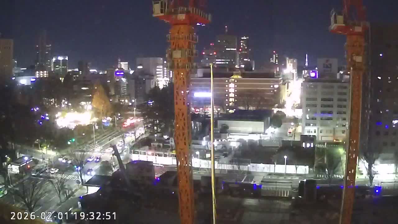 Miyagi, Sendai City Downtown ( 宮城県仙台市のスカイライン ) Live Cam - 3 Chome, Kokubuncho, Aoba Ward, Miyagi, Tōhoku, Honshu, Japan