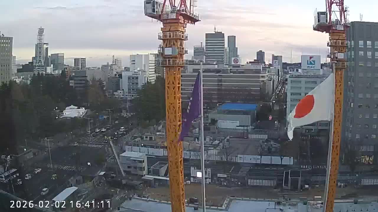 Miyagi, Sendai City Downtown ( 宮城県仙台市のスカイライン ) Live Cam - 3 Chome, Kokubuncho, Aoba Ward, Miyagi, Tōhoku, Honshu, Japan